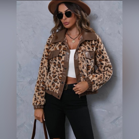 Leopard print teddy jacket - Picture 5 of 5
